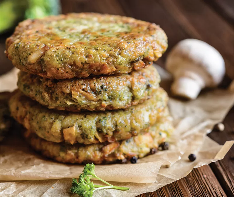 PATTIES WITH MUSHROOMS & QUINOA